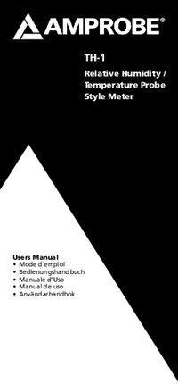Thumbnail of document Manual - TH-1 Compact Probe Style Relative Humidity Meter